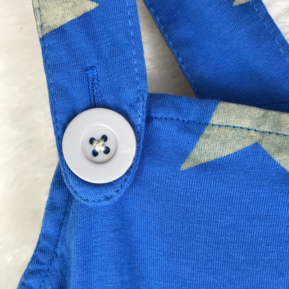 A.T.U.N. Toddler Sz 18-24 M Blue Romper Gray Stars - Picture 9 of 12